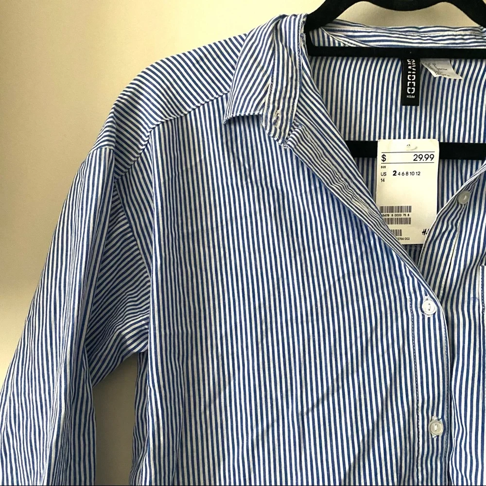 •NWT• Divided by H&M Striped Button Up Dress - Picture 2 of 4